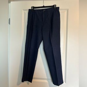 Madewell Cotton/Linen/Wool Blend Stripe Trousers Navy
Used Like New